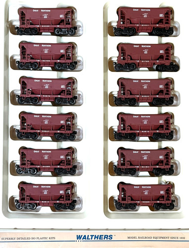 HO WALTHERS 932-4462 COCHES DE MINERAL PAQUETE DE 12 GRAN NORTE GN | Condition: New