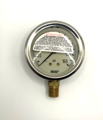 Wika 213.53 1/4'' NPTLM 2.5'' Utility Pressure Gauge 0-160 PSI 9767070  New