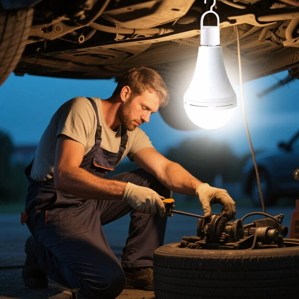 Rechargeable Emergency LED Light Bulb 7W 9W 12W 15W 1200mAh Battery Backup Lamp - Image 2 of 4