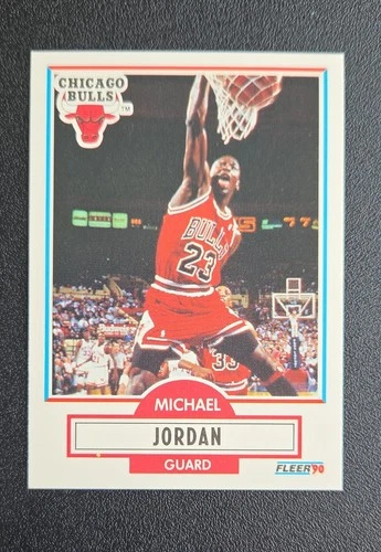 1990-91 Fleer - Michael Jordan #26 Black Line Above Biographical Information