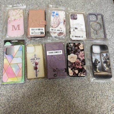 Lot of 10 iPhone 14 Pro Max Cases Various Colors And Brands
