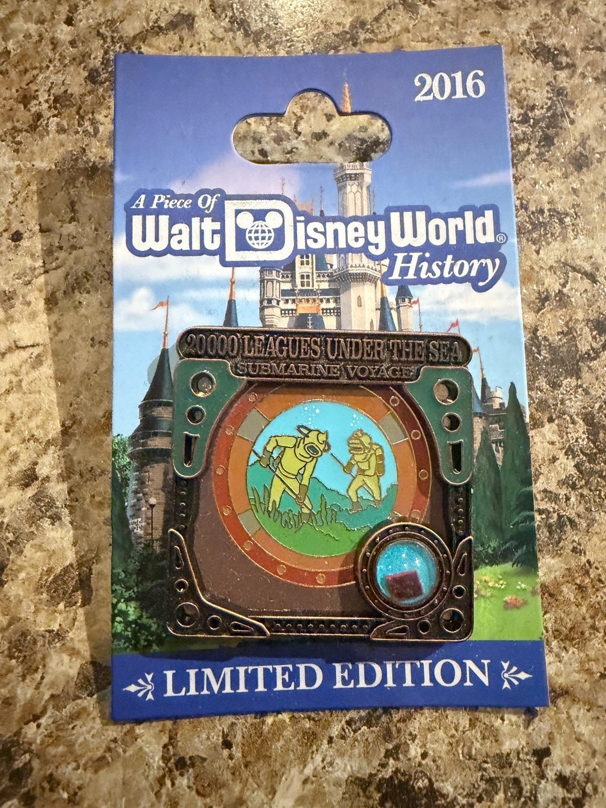 Disney Pin Walt Disney World Piece of Disney History 20,000 Leagues WDW PODH LE