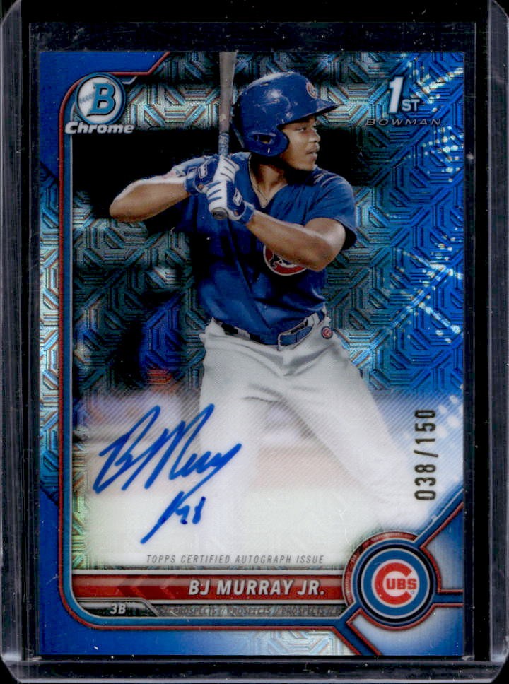 2022 Bowman Chrome BJ Murray Jr. Auto HTA Choice Refractor 1st #38/150