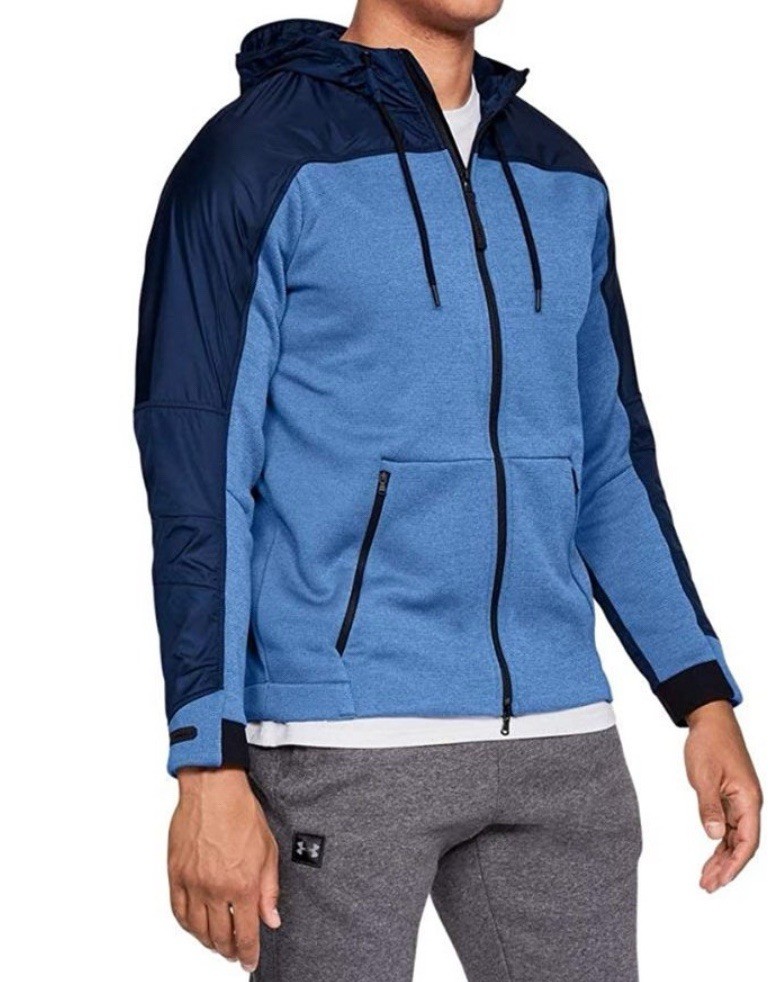 Under Armour Jacket Men Blue Unstoppable Full Zip The Swacket Sz-XXL C20