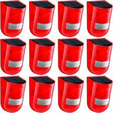 Qualirey Solar Sound and Light Alarm Motion Sensor 129db Outdoor Security Red