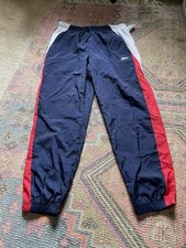 Nwt Vintage Reebok Pull-On Logo Woven Track Pants Women's L Vector Navy