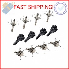 KURUGEILI 12PK 100 Grain Small Game Broadheads Judo Points  Hammer Mixed Set wi