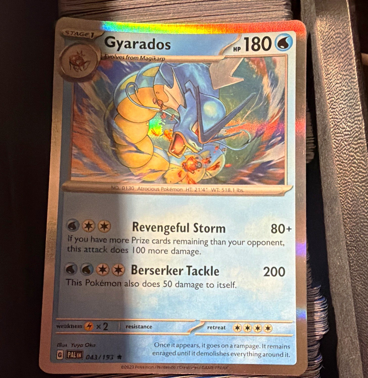 The Pokémon Company Gyarados 043/193 Cosmo Holo Promo Pokémon TCG 180 HP Eng