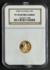 2006 W $5 1/10oz Gold Eagle NGC PF-70 ULTRA CAMEO