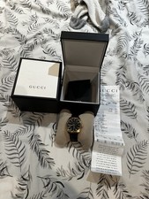 Gucci GG2570 Unisex Watch – Rose Gold Case, Leather Strap – Boxed & Warranty