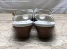 Bruno Magli White Leather Peep Toe Slingback Kitten Heels Made in Italy Size 8 B — photo 5