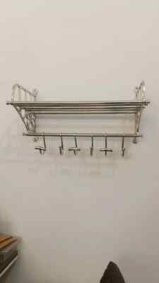 Home Décor Train Hall Luggage Wall Mounted Rack Shelf Hooks Coat