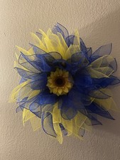 Deco Mesh Large Flower Door Wreath Wall Hangi...