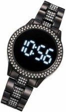 Damen Schwarz Armbanduhr Elegant Kristallsteinen Trenduhr Quarz Damenuhr …