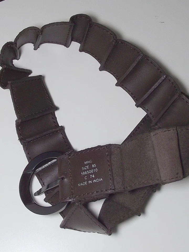 Mng Mango Damengürtel braun Kunstleder Größe 85 cm - Bild 3 von 4