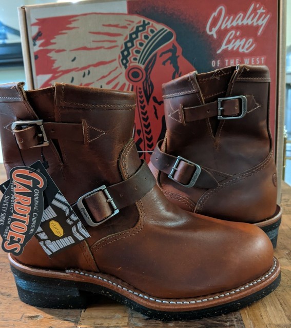 xelement steel toe engineer boots