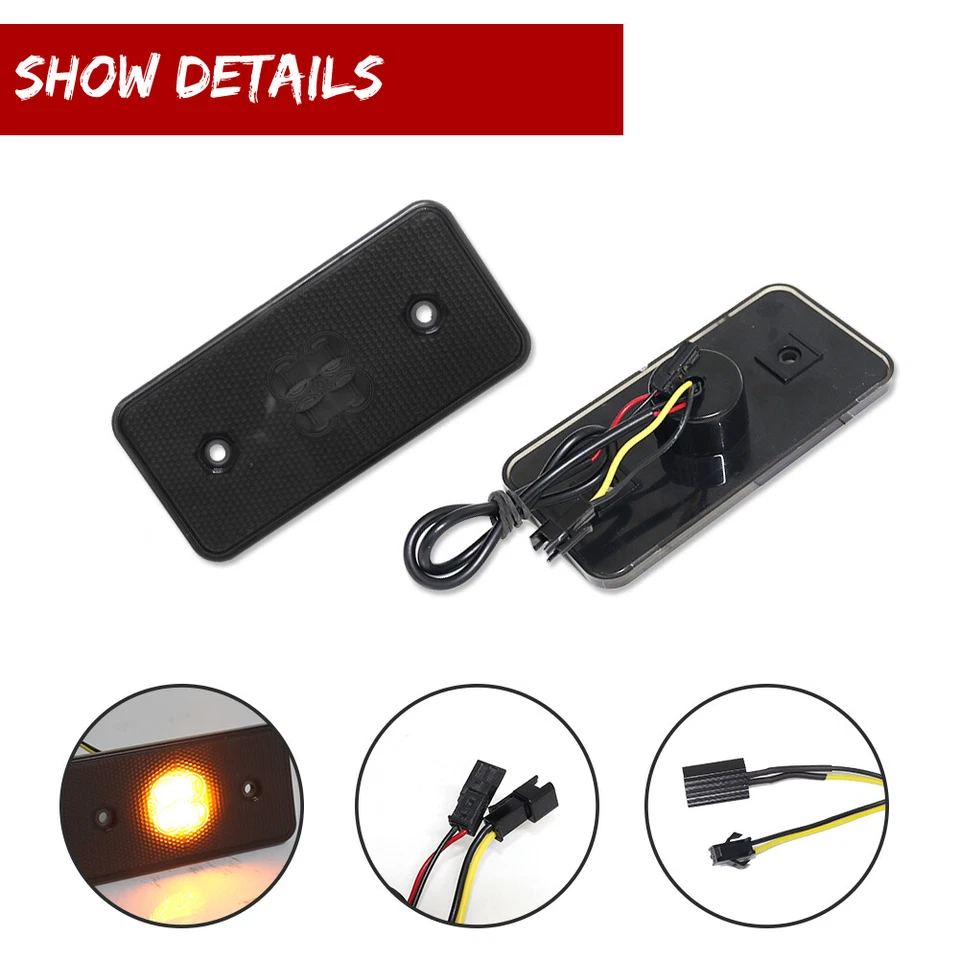 Smoked Lens Front & Rear LED Side Marker Lights For 02-14 Mercedes W463 G-Class - Image 4 of 4