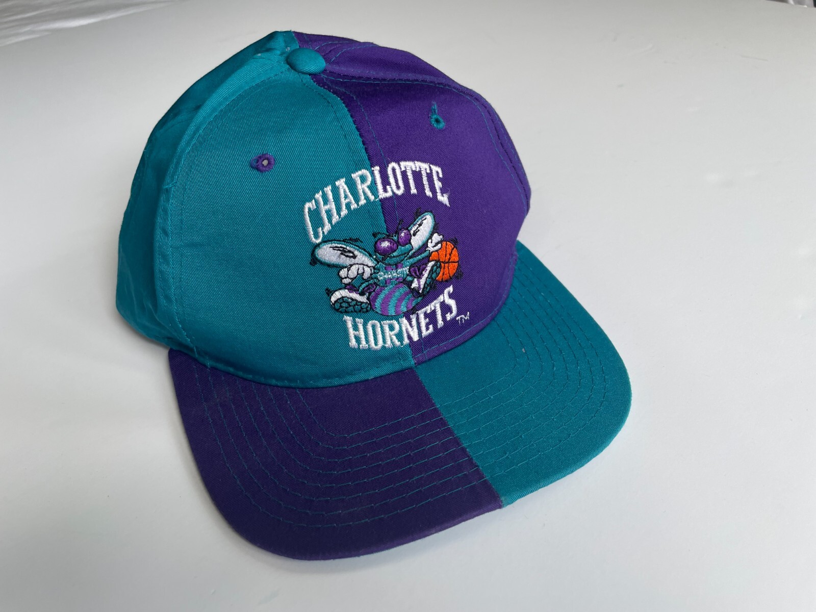 Vintage Charlotte Hornets Starter Classic Hat Cap Snapback Pinwheel