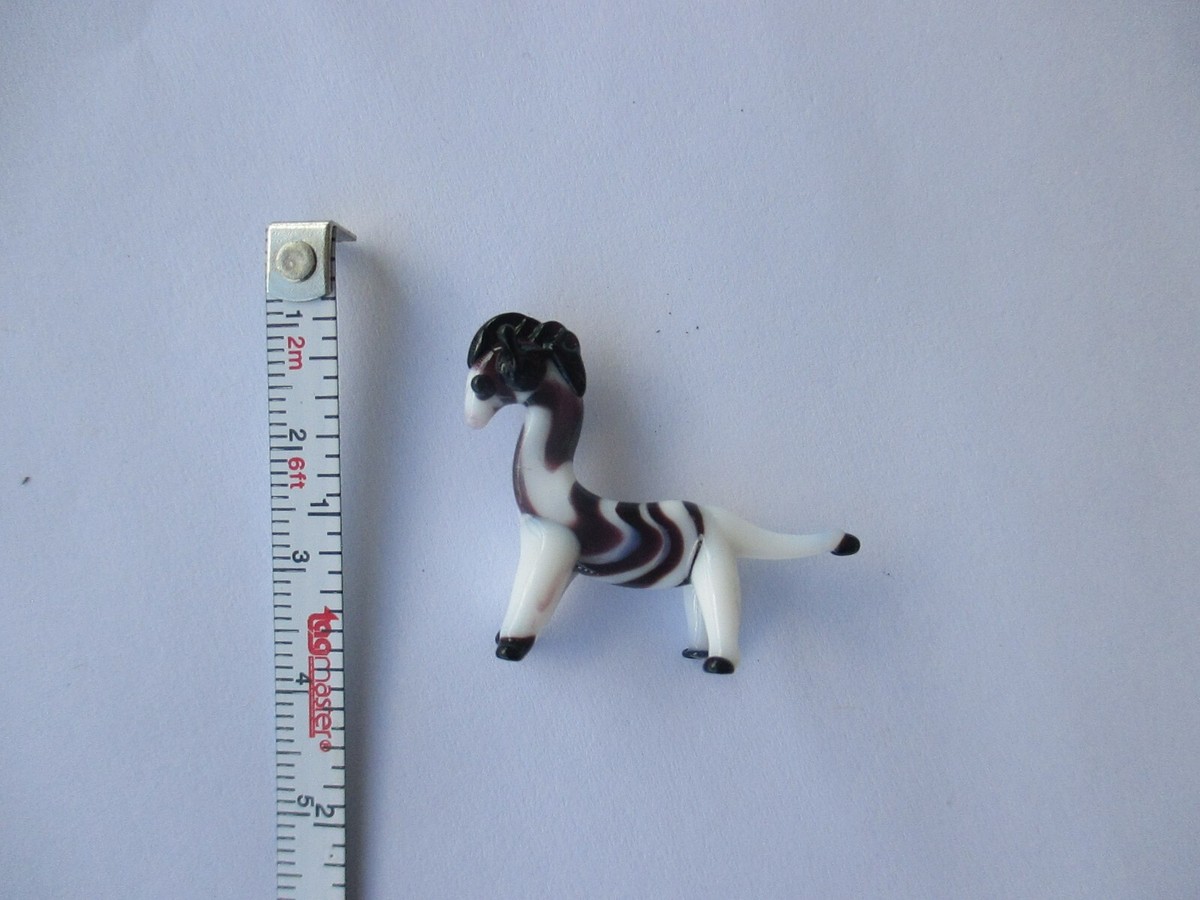 XTOP zebra MINIATURE GLASS FIGURINE mini animal world Ganz er75071