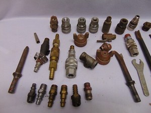30 piece metal Air hose ARO fittings spray tips metal & brass fittings all types