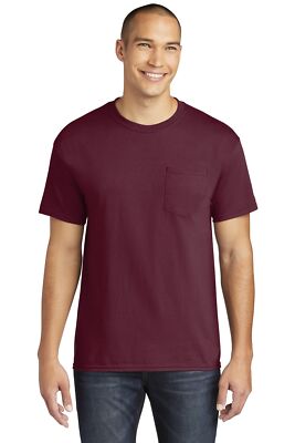 Pack Of 5 Gildan 5300 Mens Short Sleeve Heavy Cotton Stylish Pocket T-Shirt