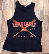 Vintage 2000 St Louis Cardinals MLB Baseball Sleeveless Tank Top Shirt Navy - L