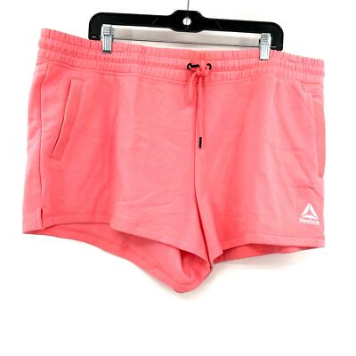 Reebok Size 3XL Shorts Pink Elastic Waist Drawstring Relaxed Fit Pull On NWT