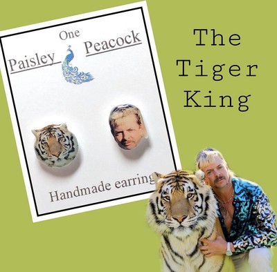Tiger & Joe Stud Earrings Handmade | eBay