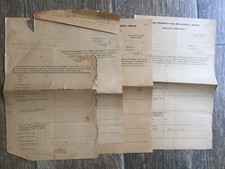 Lot de 4 rares documents palestiniens sur l'impôt foncier urbain des années 1930