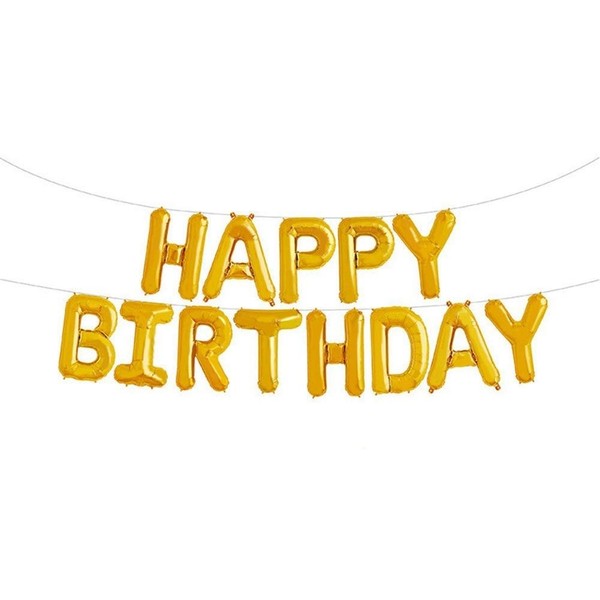13 Tlg Happy Birthday Buchstaben Luftballon Folienballon Geburtstag Party Deko-image