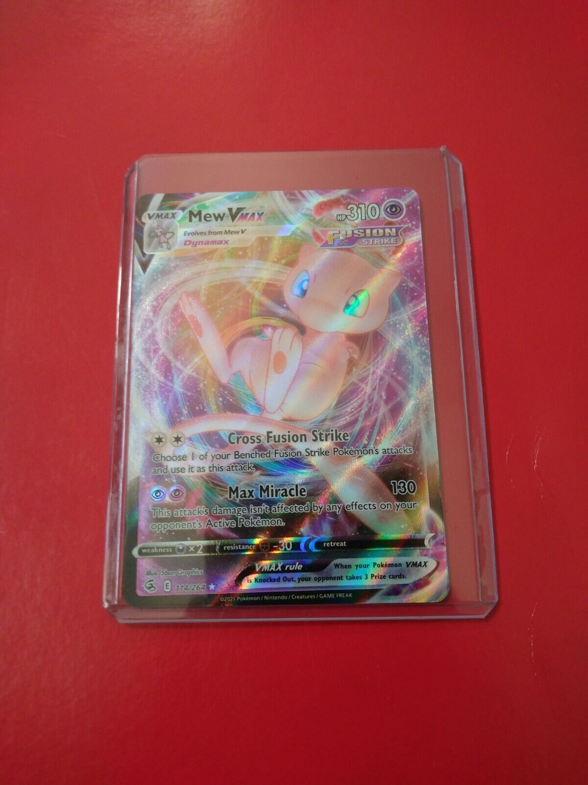 Mew VMAX · Fusion Strike (FST) #114 ‹ PkmnCards  Rare pokemon cards, Cool  pokemon cards, Mew pokemon card