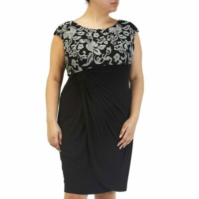 black embroidered wrap dress Zarina Embroidered Midi Wrap Dress main image 1