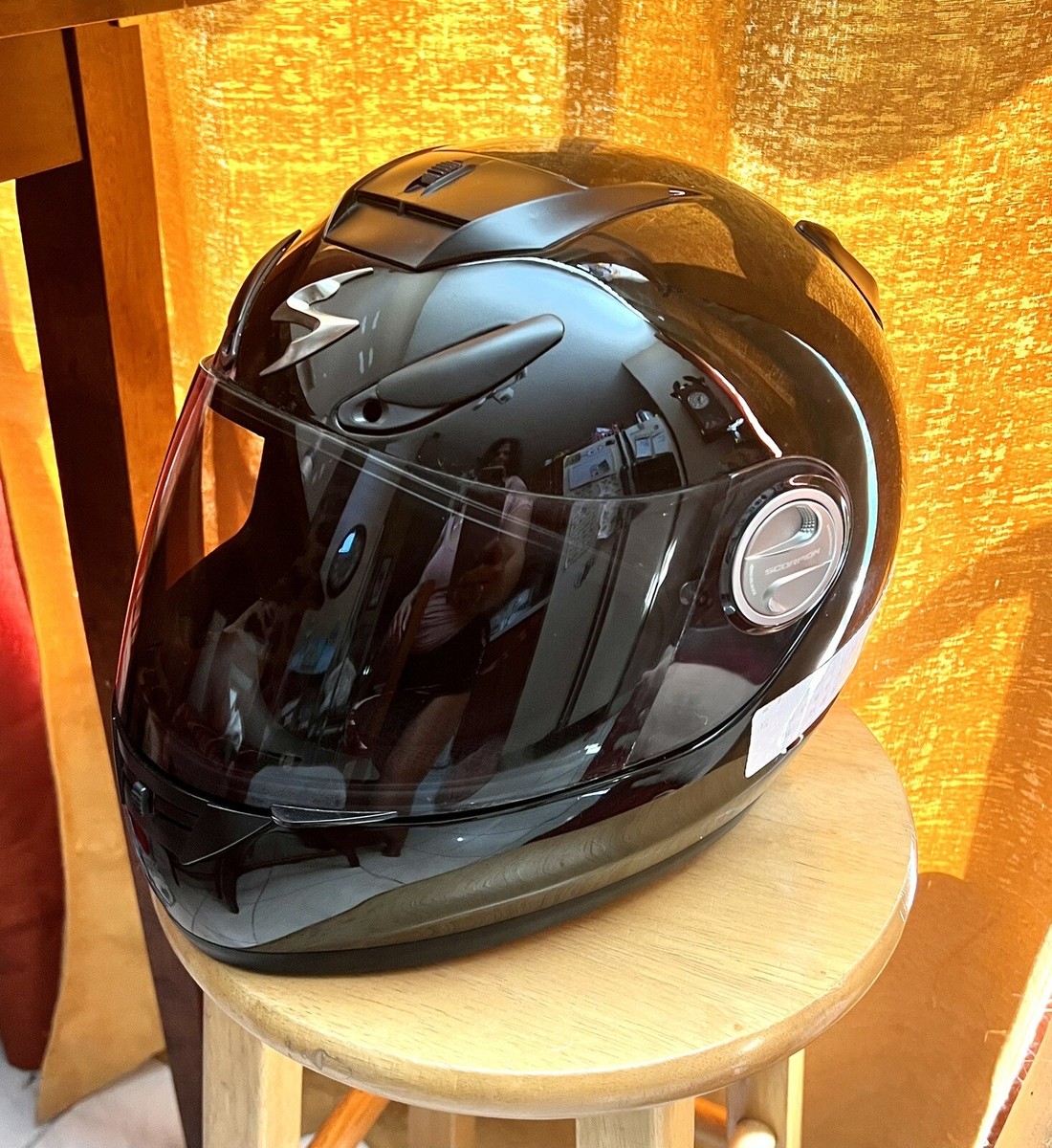 SCORPION EXO-700 Glossy Black Full Face Motorcycle Helmet Sz S