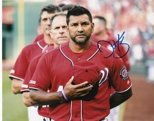 DAVE MARTINEZ  WASHINGTON NATIONALS   ACTION SIGNED 8x10