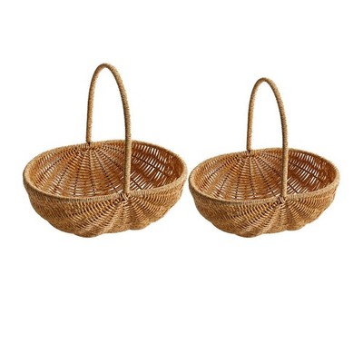 Woven Basket mit Vielseitiger Funktion Als Fruchtkorb Blumenkorb Organizer Und