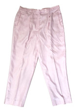 Lauren Ralph Lauren Pants Plus Size 18W Light Pink Straight Leg Linen Pleated