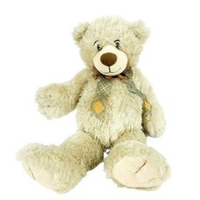 First  Main Regis Teddy Bear 16 inch Plaid Bow haggy Fuzzy Stuffed Animal Toy
