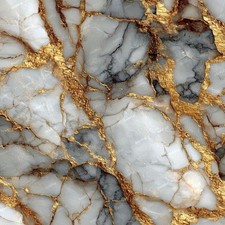 White Marble with Gold Veins 46 - 16" x 48" Hydrographic Film Hydro Dipping