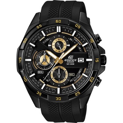 Casio Edifice 100m Waterproof Black Gold Chronograph EFR-556PB-1A Men's Watc