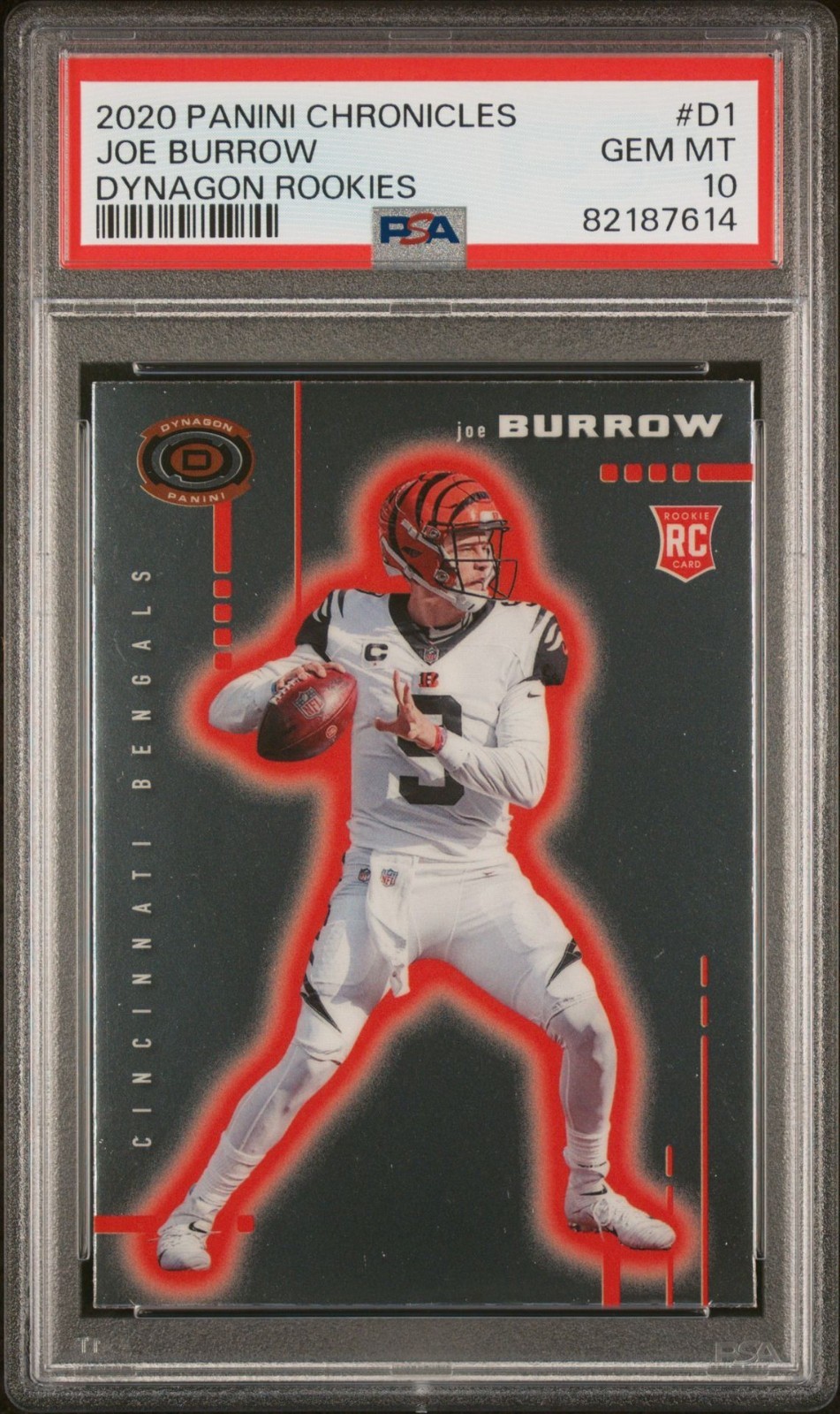 Joe Burrow 2020 Panini Chronicles Dynagon Rookies #D-1 PSA 10 Cincinnati Bengals