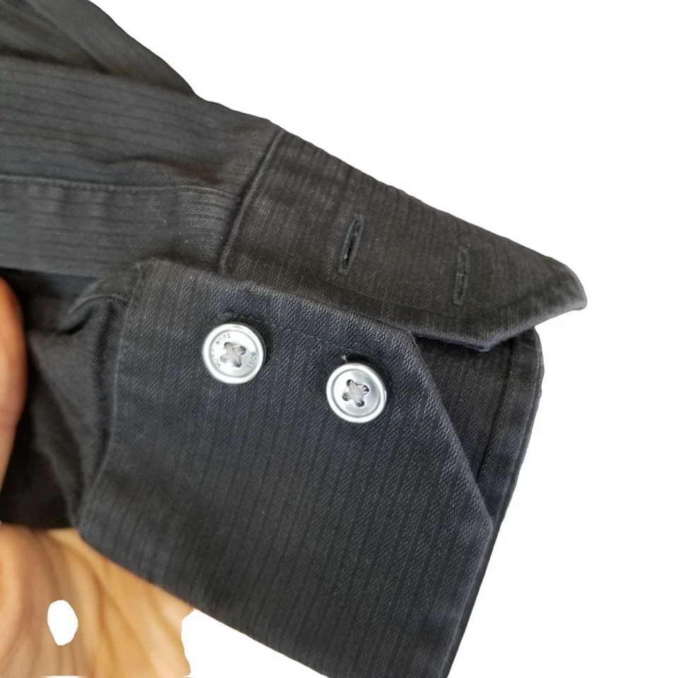 Hugo Boss Dress Shirt Oxford Shirt Men 34/35-16.5 Black Button Down Shirt Men  - Image 4 of 4