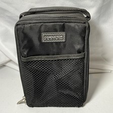 Conductor Series CD DVD Storage Case Bag Black Holds 16 Discs Portable Organizer