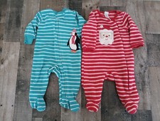 3 MONTHS Carter's Baby Fleece Footed Sleeper Pajamas PJs w/ Footies Lot of 2