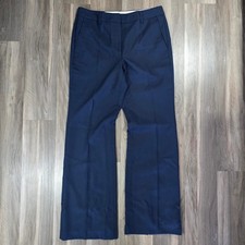 Lands End Womens Navy Blue Mid Rise Trouser Leg Dress Pants Size 8