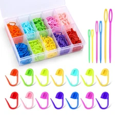 200 Pcs Stitch Markers for Crocheting, 10 Color Crochet Stitch Markers Knitti...