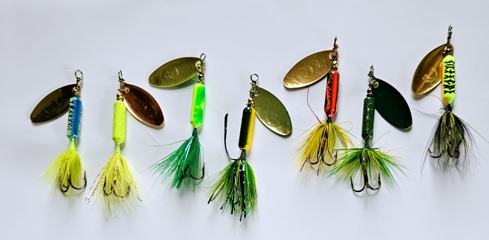 (7) Worden's Rooster Tail Inline Spinners 1/6 oz 2-1/2" 7 Colors In Set New  - Image 14