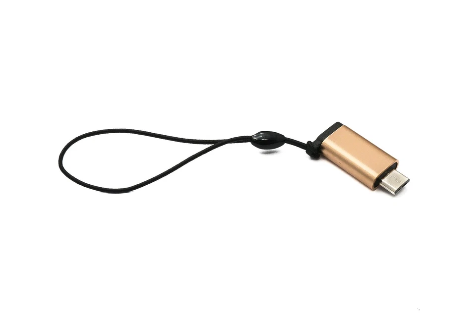 SYSTEM-S USB 3.1 Adapter Typ C Buchse zu 2.0 Micro B Stecker Schlaufe in Rosa - Bild 2 von 4