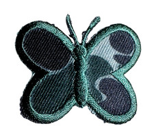 1 3/4 x 1 3/4-inch butterfly iron on patch FREE SHIPPING