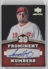 2007 Upper Deck Black Prominent Numbers Auto 15/39 Aaron Harang #PN-AH Auto 0b2