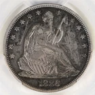 1886 US Seated Liberty Silver Half Dollar 50C PCGS Genuine Tooled - XF Details